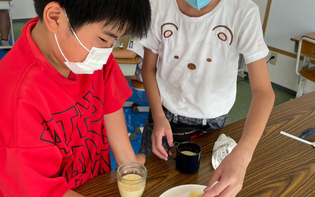 ９月９日（土）プリンアラモード作りをしました🍮